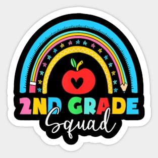 2Nd Grade Squad Back To School Rainbow Teachers Sticker